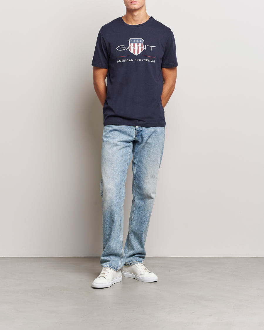 Mies | T-paidat | GANT | Archive Shield Logo T-Shirt Evening Blue