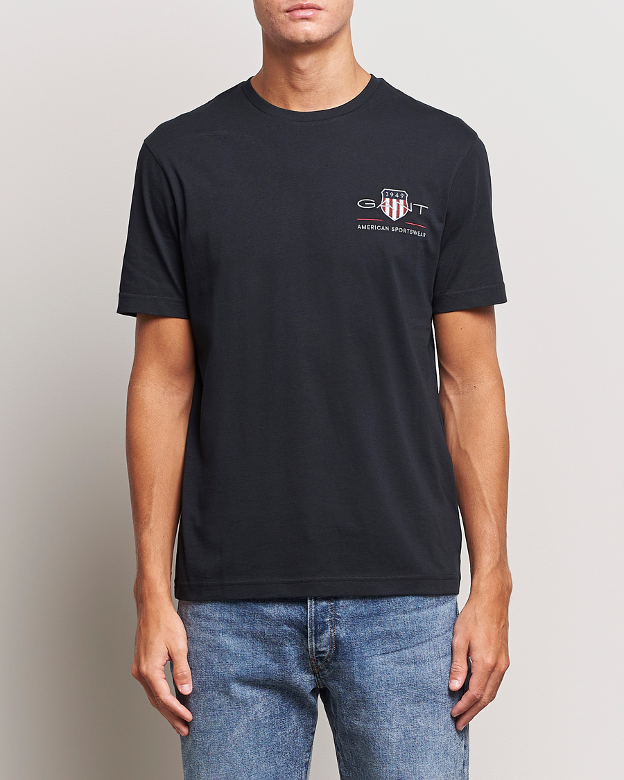 Mies | Mustat t-paidat | GANT | Archive Shield Small Logo T-Shirt Black
