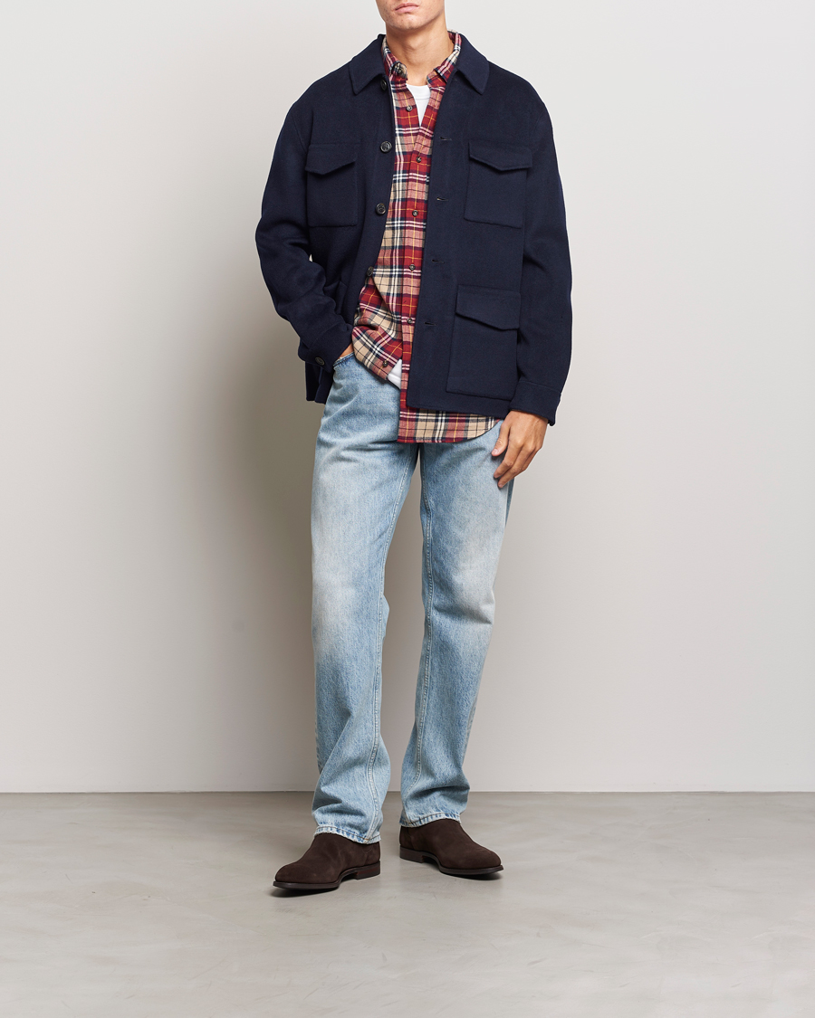 Mies | Takit | GANT | Wool Pocket Shirt Jacket Evening Blue