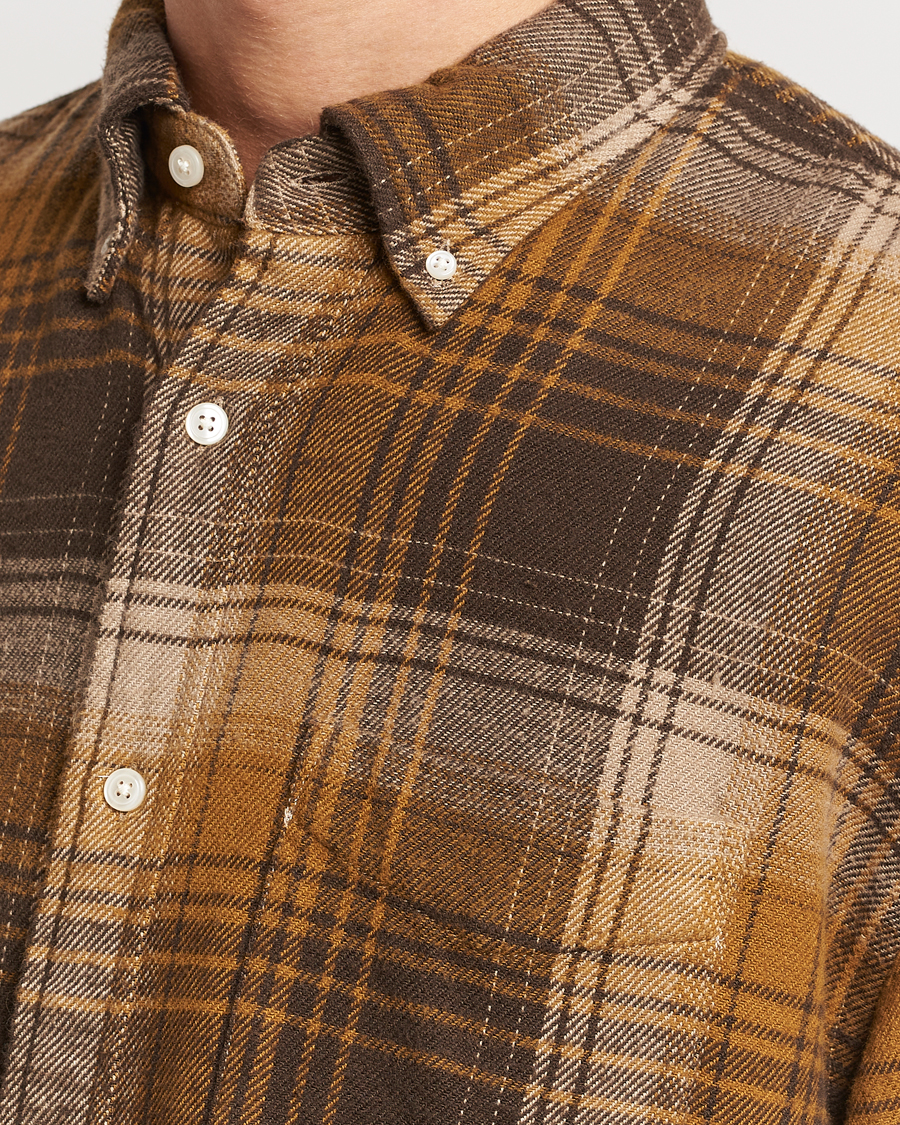 Mies | Kauluspaidat | Gant | Relaxed Fit Heavy Flannel Checked Shirt Woody Brown