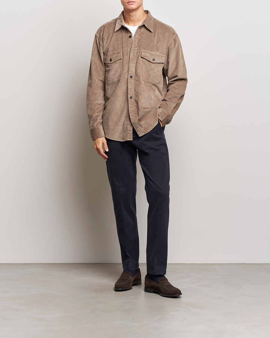 Mies | Kauluspaidat | GANT | Relaxed Fit Corduroy Overshirt Desert Brown
