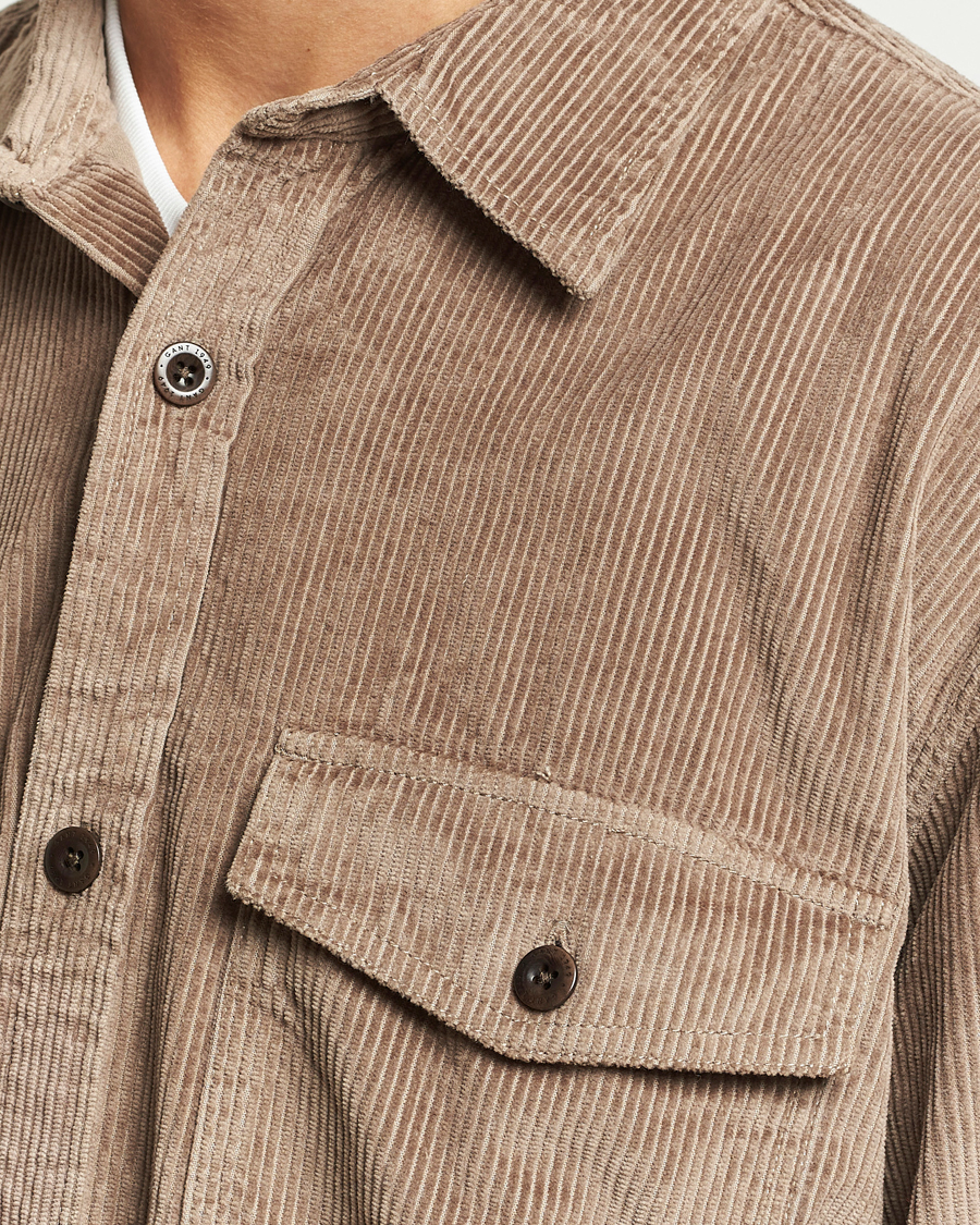 Mies | Kauluspaidat | GANT | Relaxed Fit Corduroy Overshirt Desert Brown