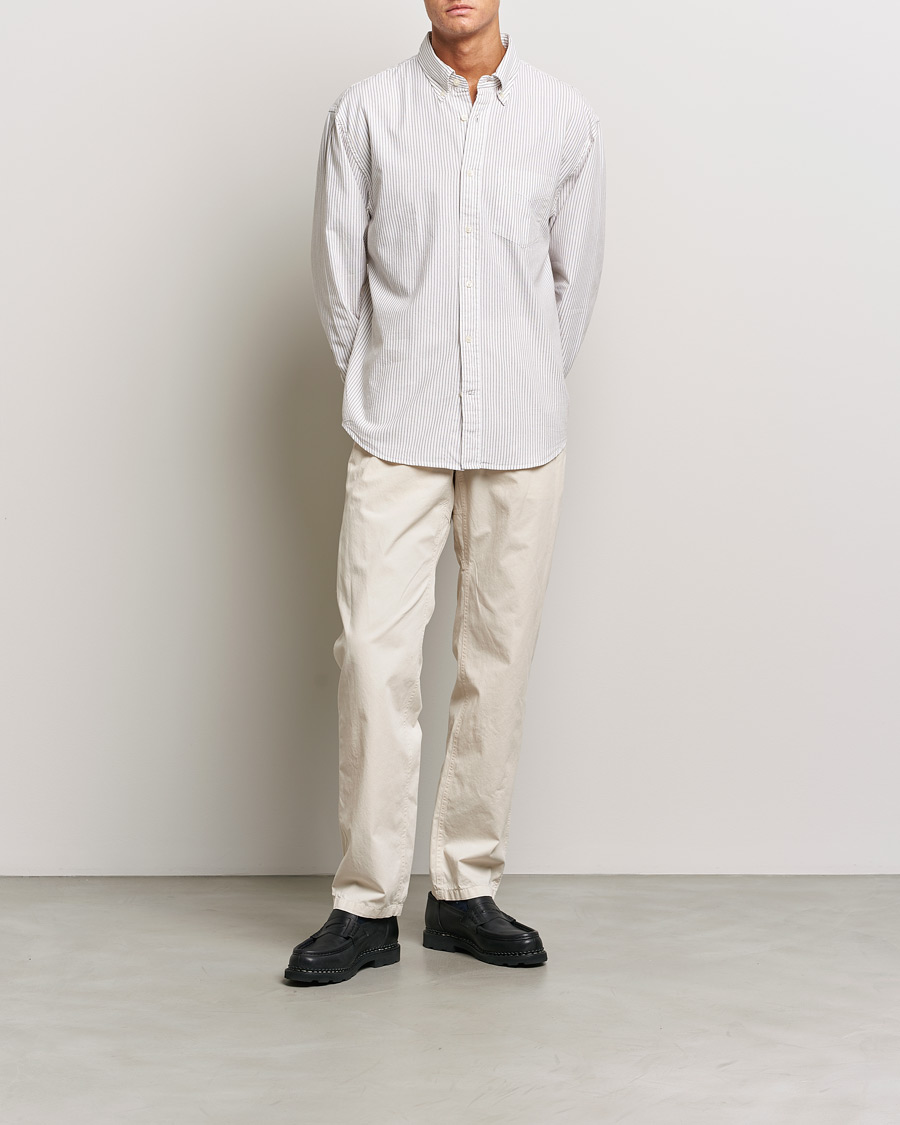 Mies | Kauluspaidat | GANT | Regular Fit Archive Oxford Striped Shirt Eggshell