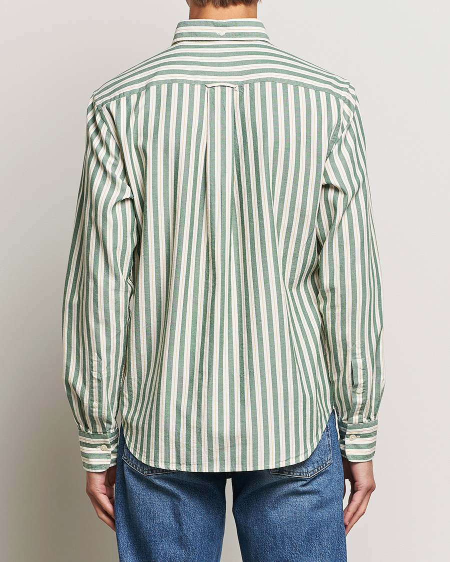 Mies | Kauluspaidat | GANT | Regular Fit Archive Oxford Striped Shirt Forest Green