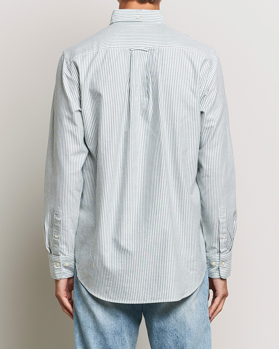 Mies | Kauluspaidat | GANT | Regular Fit Striped Oxford Shirt Forest Green