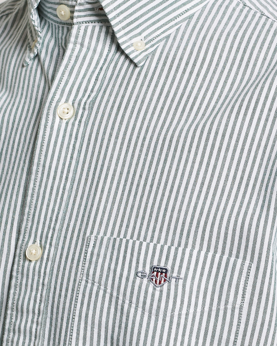 Mies | Kauluspaidat | GANT | Regular Fit Striped Oxford Shirt Forest Green