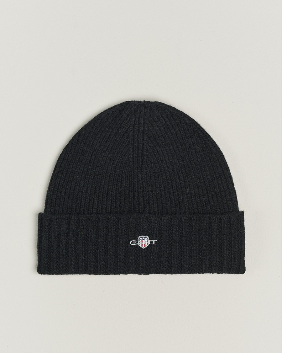 Mies | Pipot | Gant | Wool Lined Beanie Black