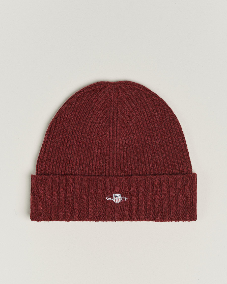 Mies | GANT Wool Lined Beanie Plumped Red | GANT | Wool Lined Beanie Plumped Red