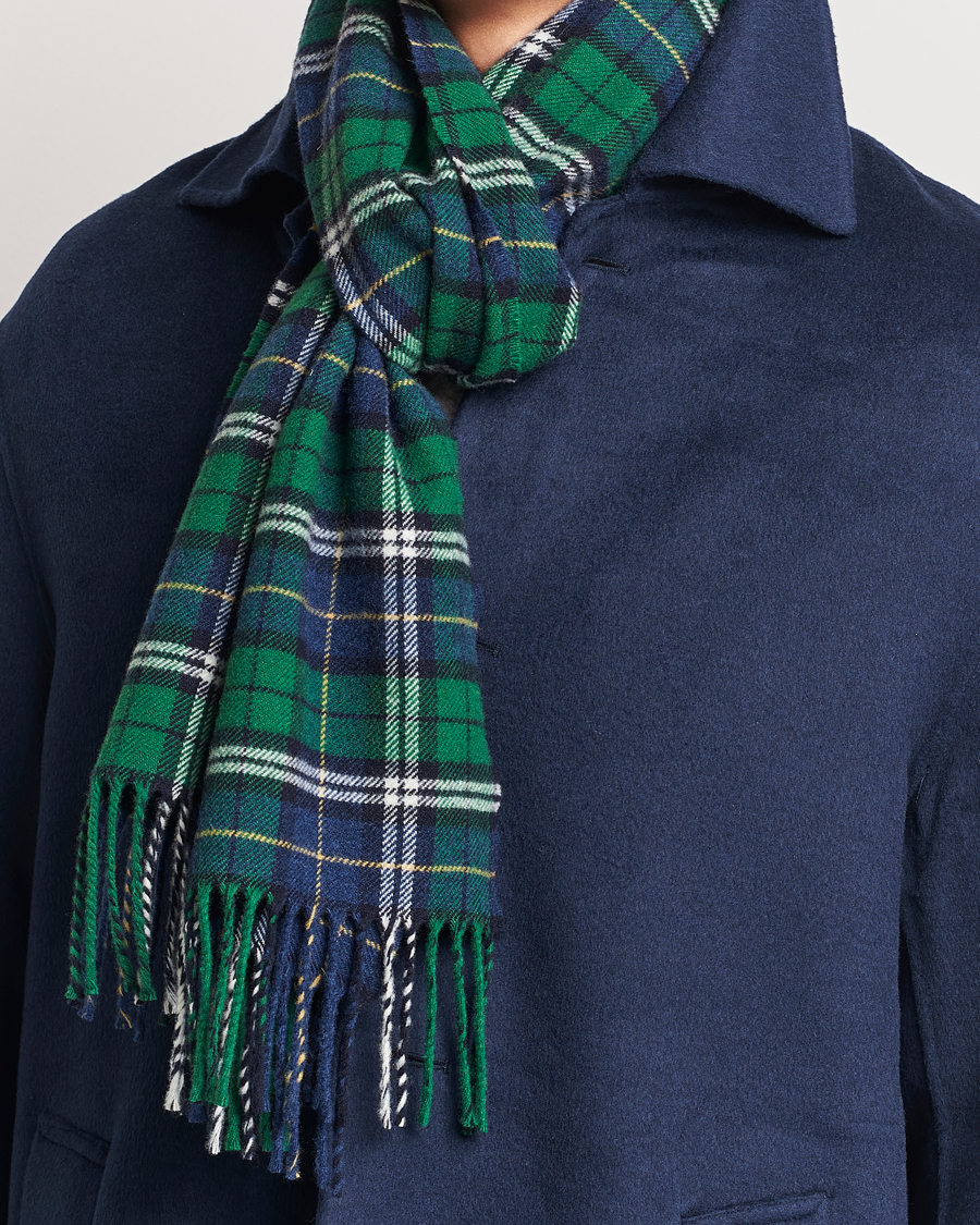 Mies | Kaulaliinat | GANT | Wool Multi Checked Scarf Forest Green