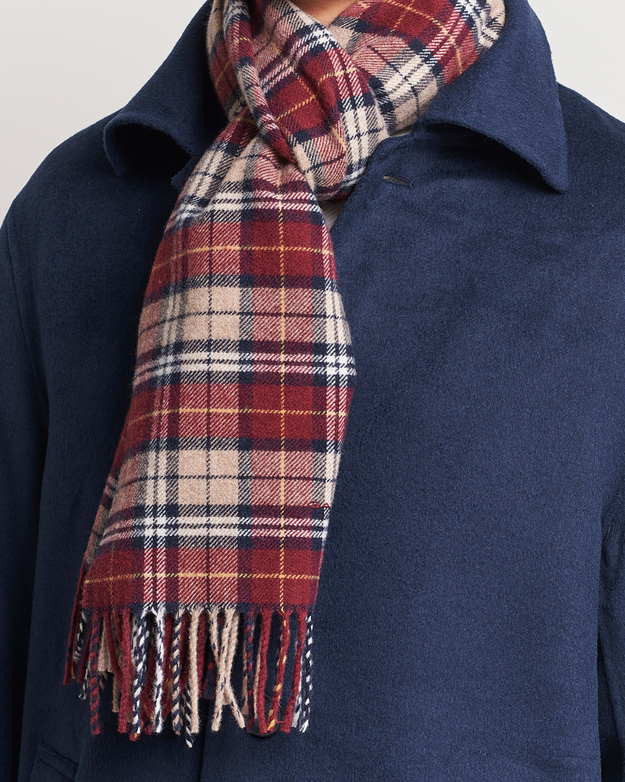 Mies |  | GANT | Wool Multi Checked Scarf Plumped Red