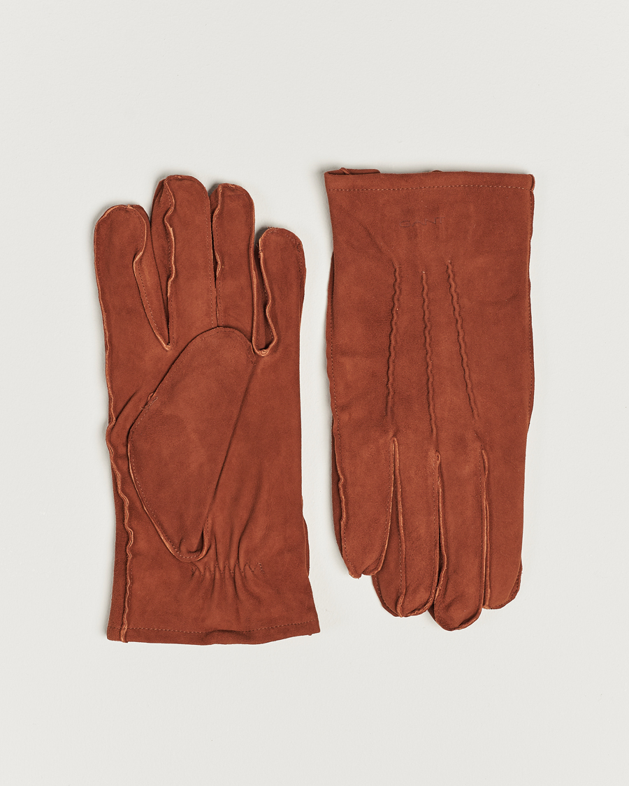 Mies | Käsineet | GANT | Classic Suede Gloves Clay Brown