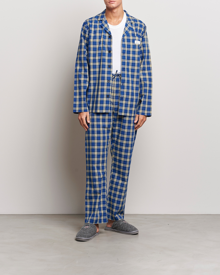 Mies | Yöpuvut ja kylpytakit | Gant | Checked Pyjama Set College Blue