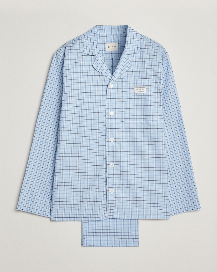 Mies | Yöpuvut ja kylpytakit | Gant | Checked Pyjama Set Capri Blue