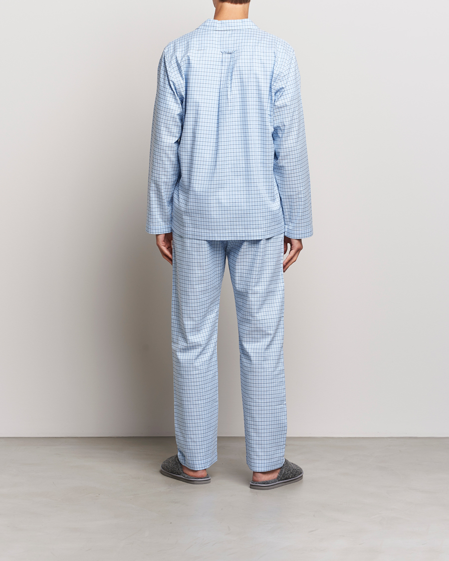 Mies | Yöpuvut | GANT | Checked Pyjama Set Capri Blue