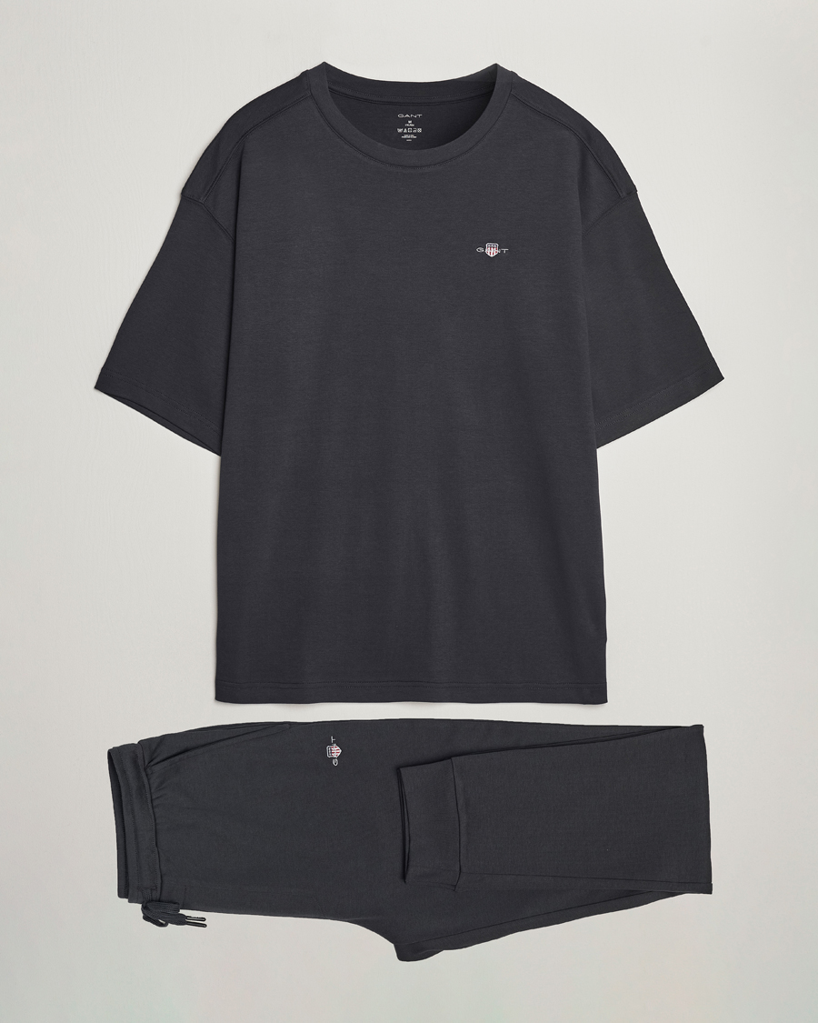 Mies | Yöpuvut ja kylpytakit | GANT | Premium Loungewear Set Black