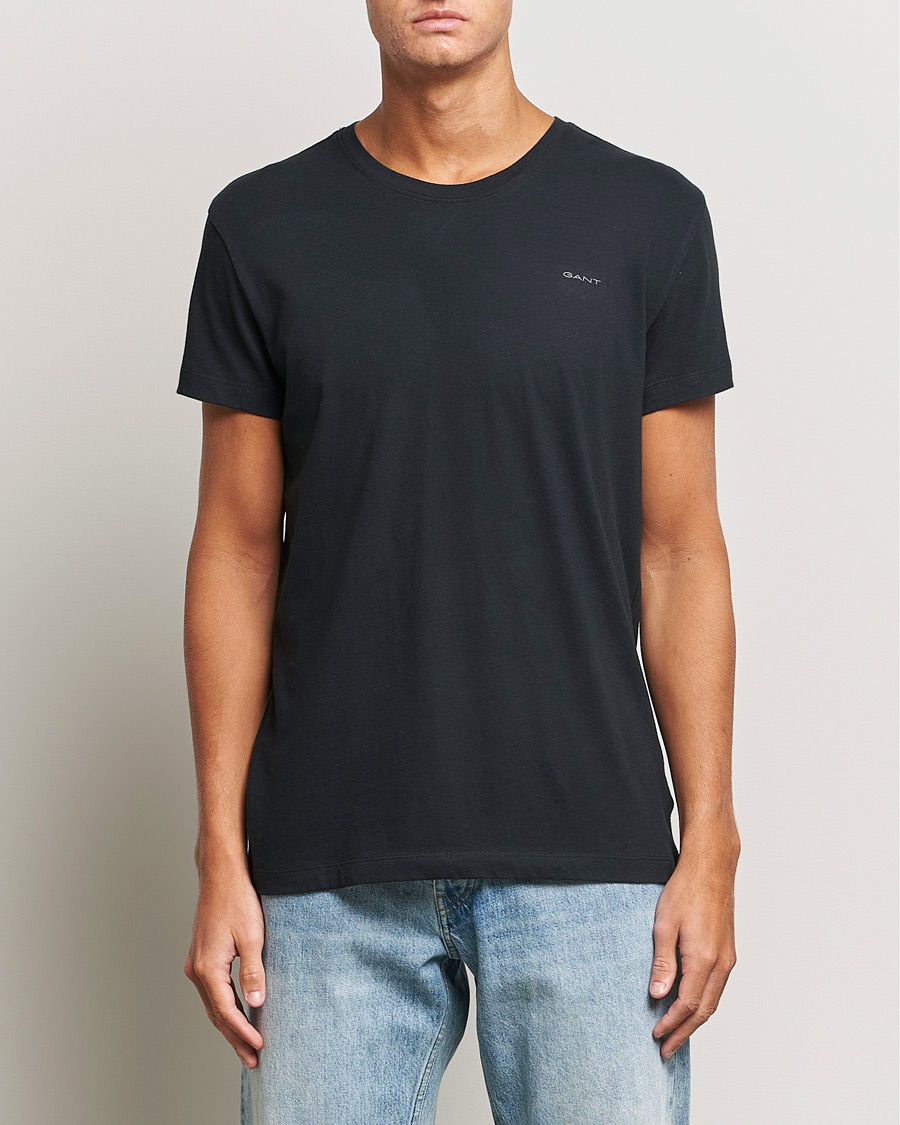 Mies | Mustat t-paidat | GANT | 2-Pack Crew Neck T-Shirt Black/White