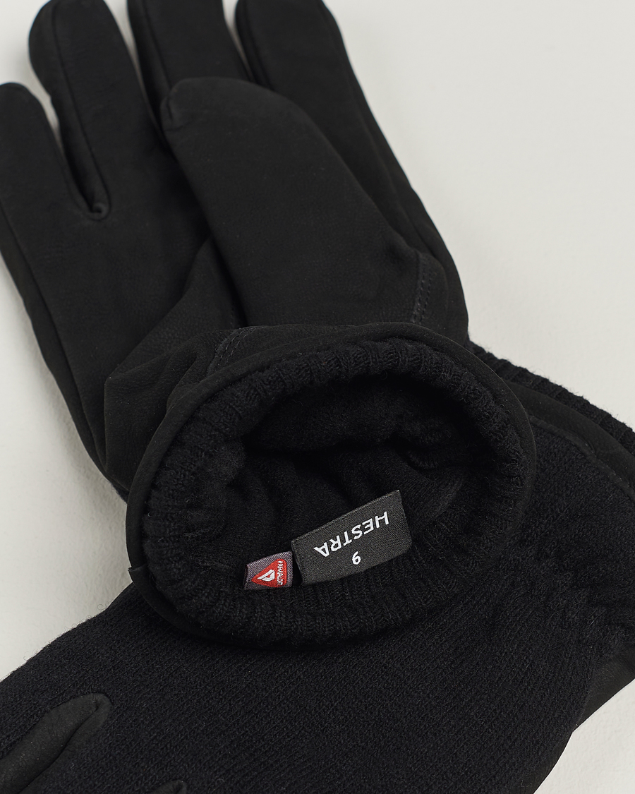 Mies |  | Hestra | Noah Nubuck Wool Tricot Glove Black