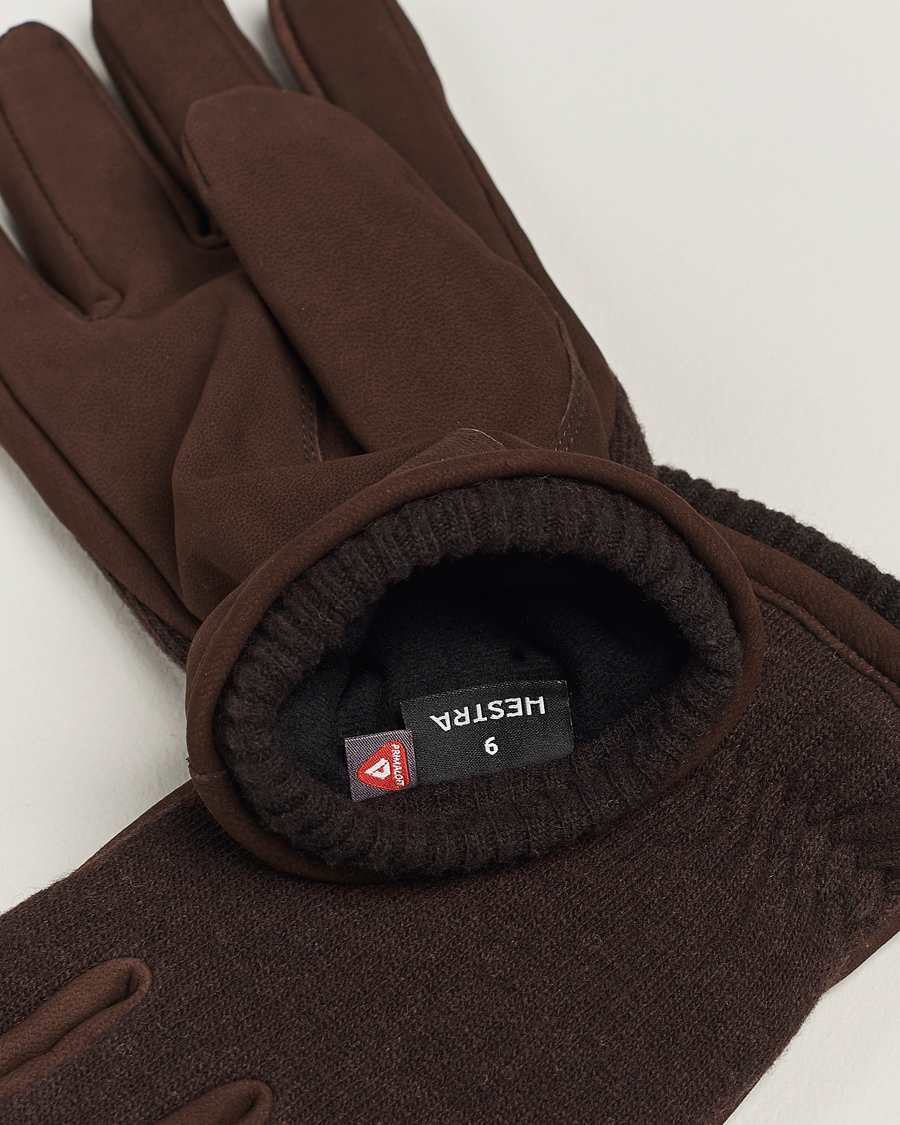 Mies | Hestra Noah Nubuck Wool Tricot Glove Espresso | Hestra | Noah Nubuck Wool Tricot Glove Espresso