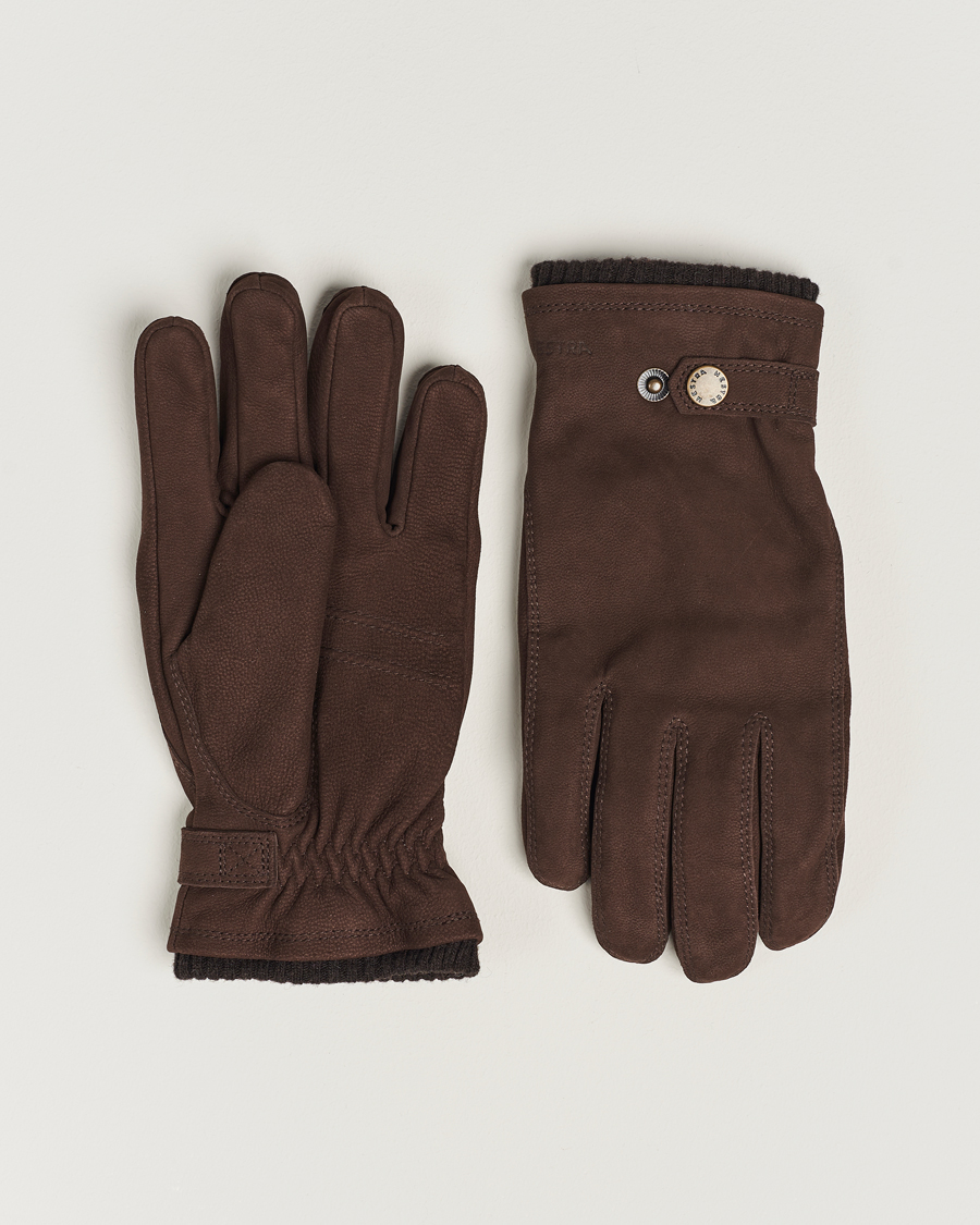 Mies | Käsineet | Hestra | Bergvik Fleece Liner Buckle Nubuck Glove Espresso