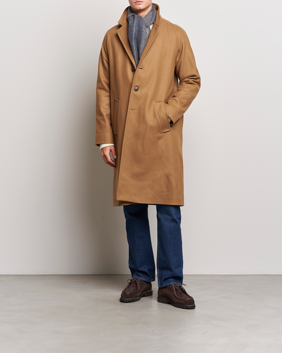 Mies | Takit | Gloverall | Chesterfield Wool/Cashmere Raglan Coat Camel