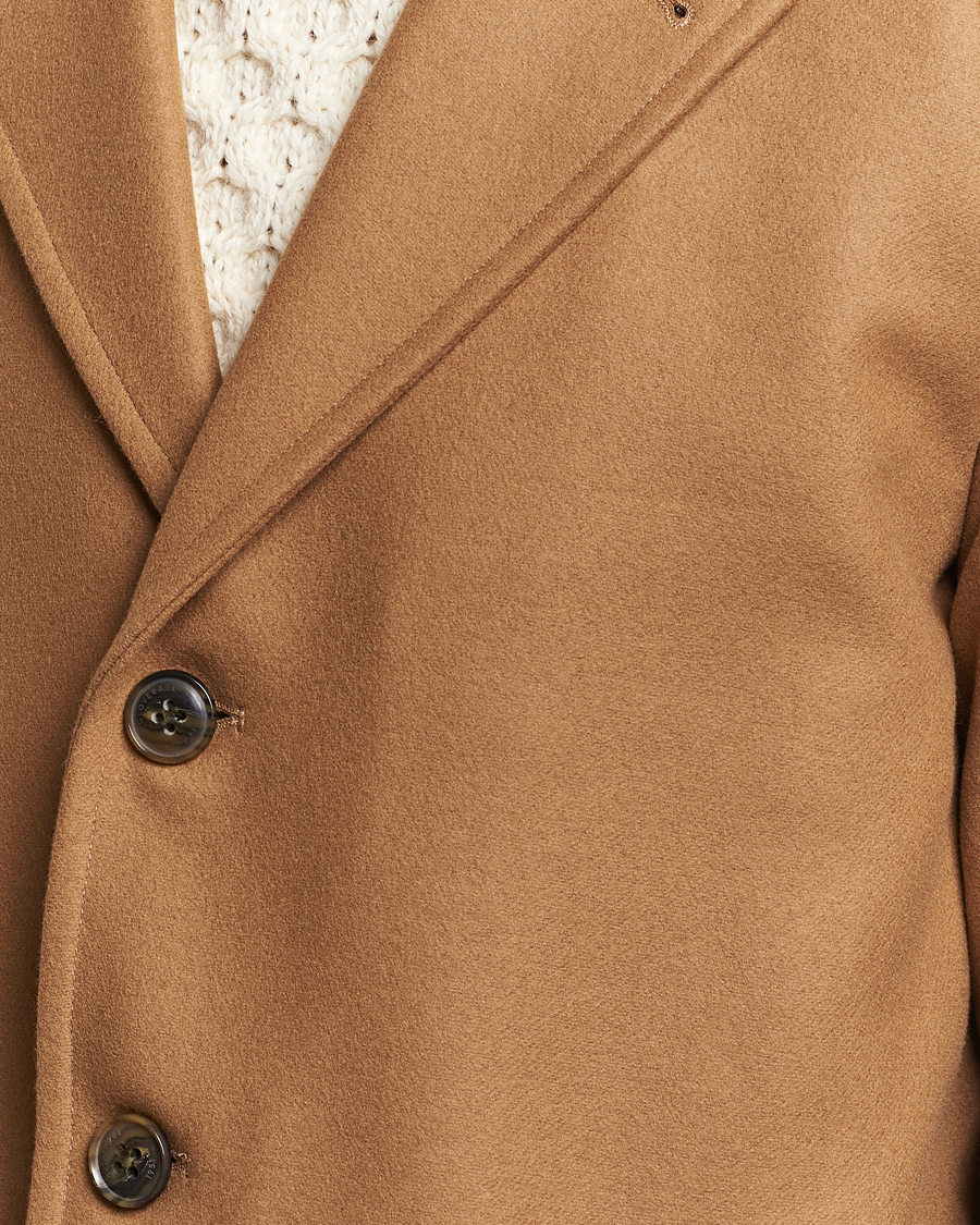 Mies | Takit | Gloverall | Chesterfield Wool/Cashmere Raglan Coat Camel
