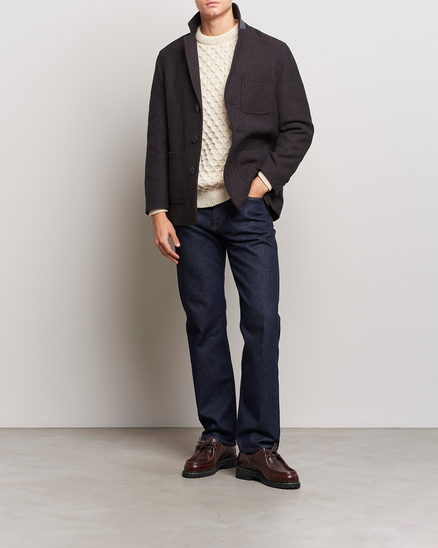 Mies | Takit | Gloverall | Wool Worker Shirt Jacket Mulberry