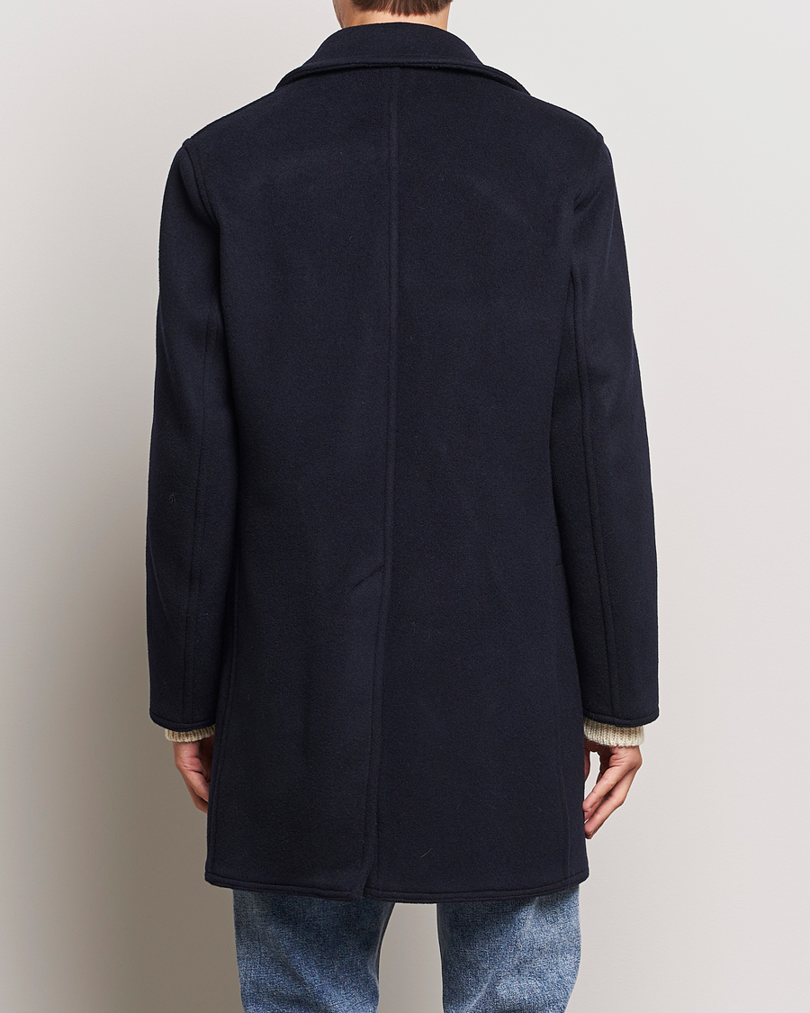 Mies | Takit | Gloverall | Churchill Long Reefer Peacoat Navy Royal
