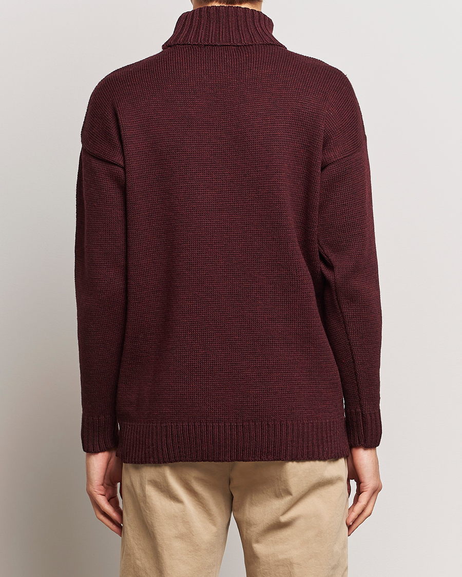 Mies | Puserot | Gloverall | Submariner Chunky Wool Roll Neck Burgundy