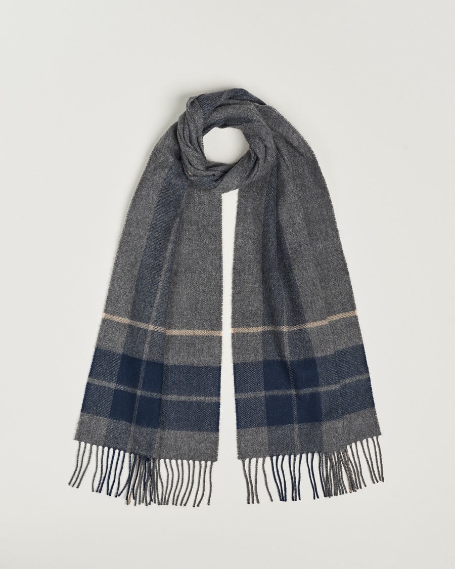 Mies | Gloverall Lambswool Scarf Grey Check | Gloverall | Lambswool Scarf Grey Check