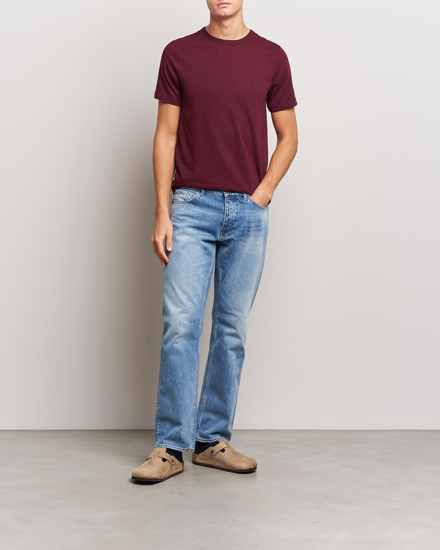 Mies | T-paidat | Merz b. Schwanen | 1950s Classic Loopwheeled T-Shirt Ruby Red