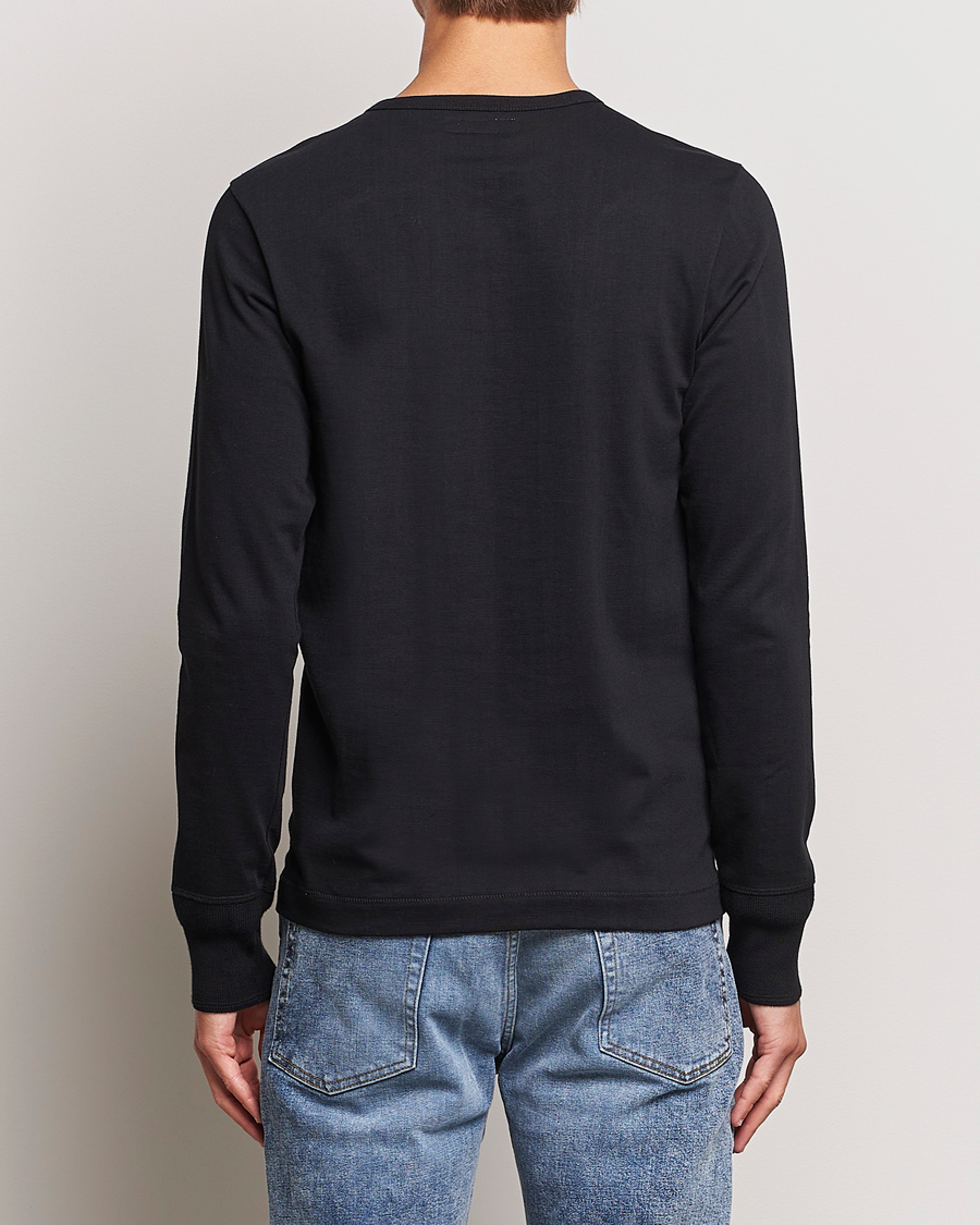 Mies | Puserot | Merz b. Schwanen | Classic Organic Cotton Henley Sweater Black