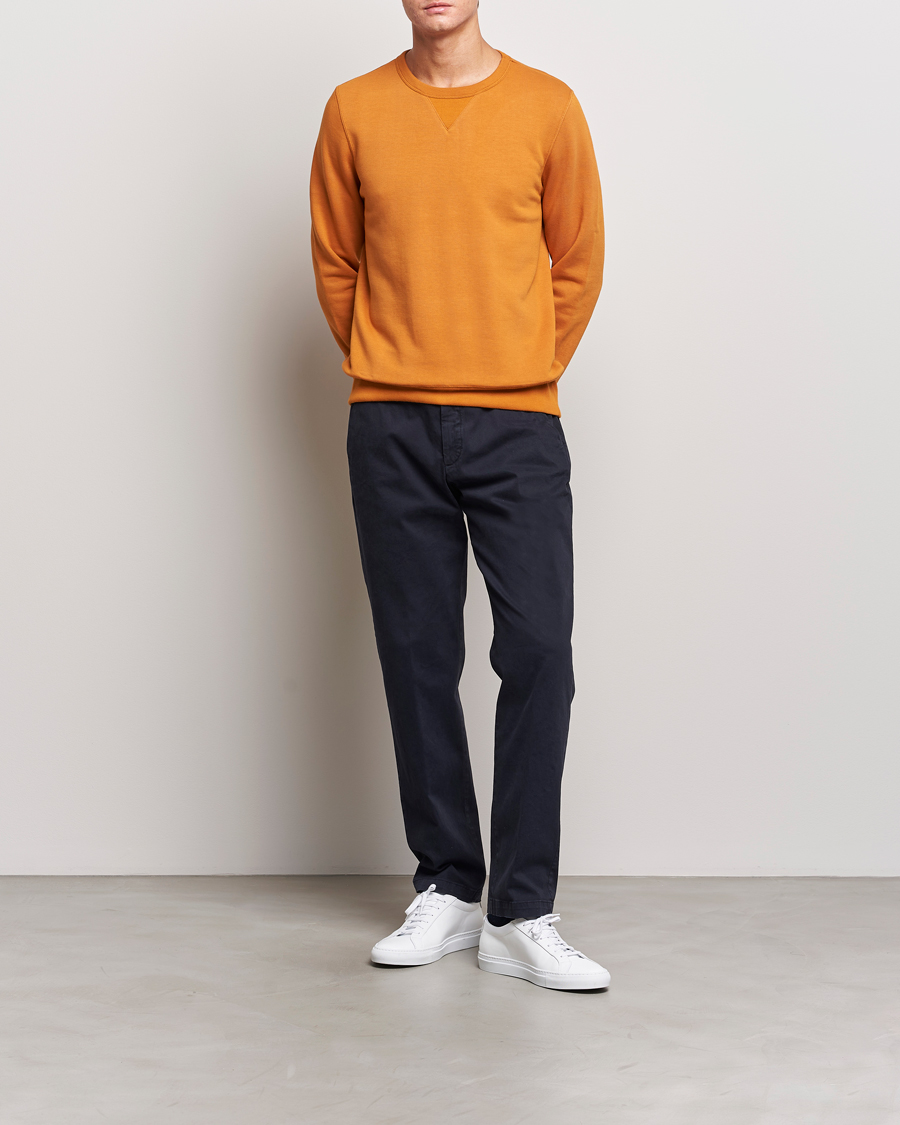 Mies | Puserot | Merz b. Schwanen | Organic Cotton Crew Neck Sweatshirt Desert Sun