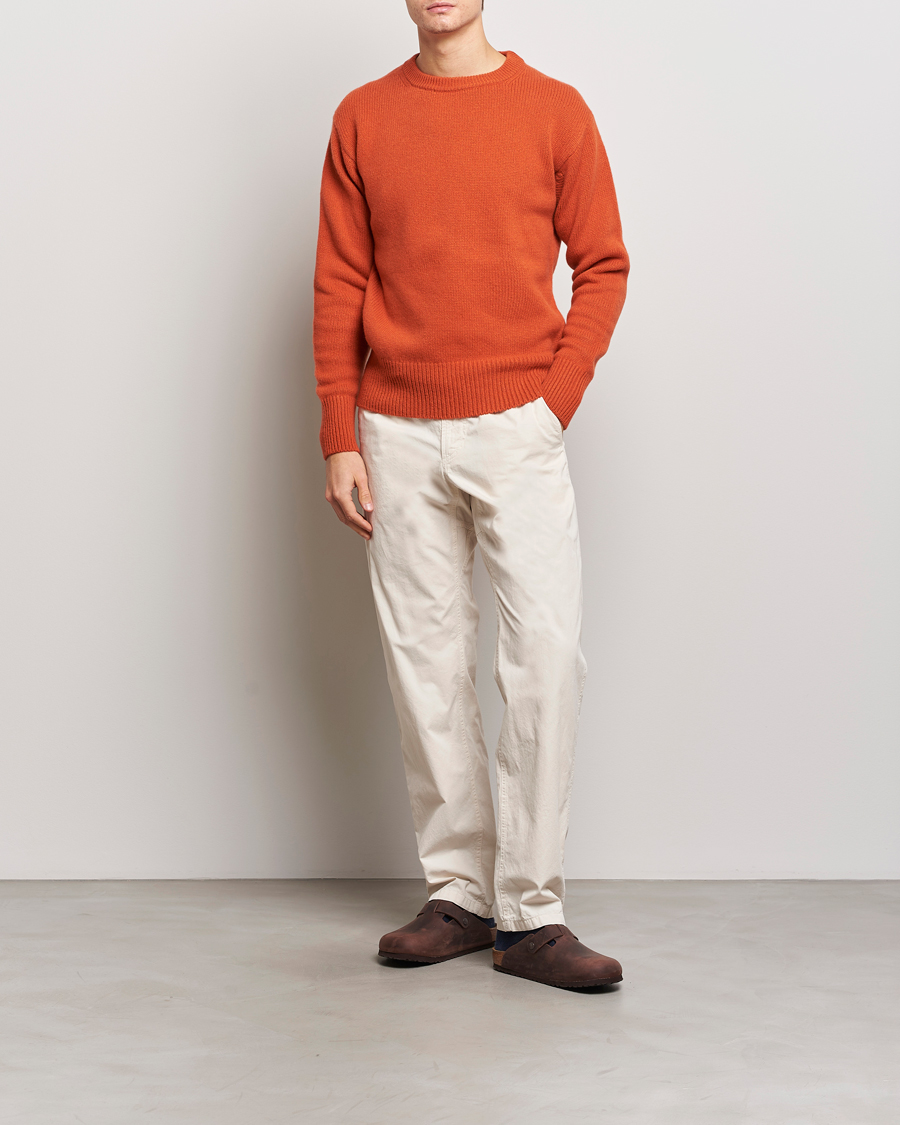 Mies | Puserot | Merz b. Schwanen | Cashmere/Merino Pullover Rust