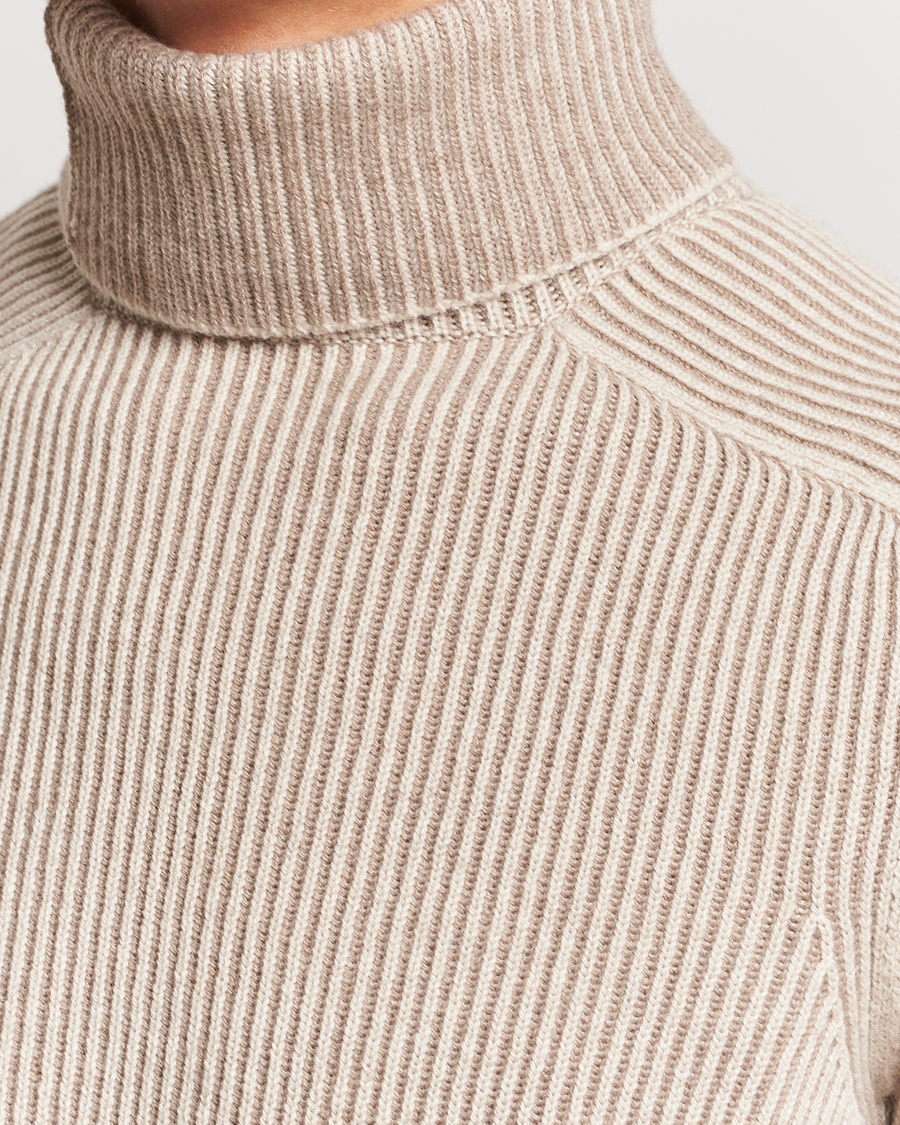 Mies | Puserot | SEASE | Dinghy Rib Cashmere Rollneck Oyster