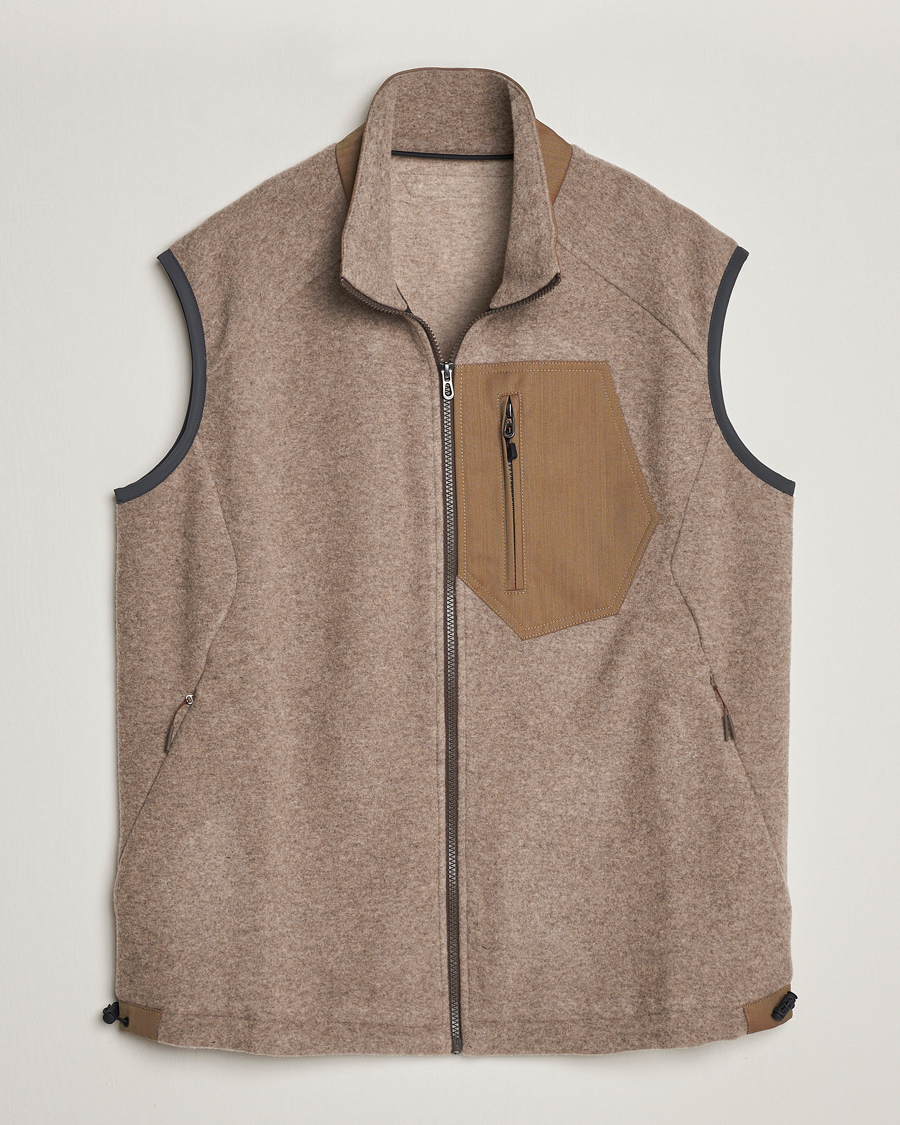 Mies | Takit | SEASE | Explorer Cashmere Fleece Vest Oyster