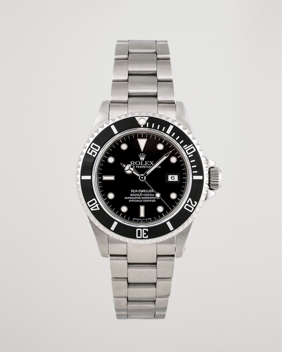 Mies | Rolex Pre-Owned Sea Dweller 16600 Oyster Perpetual Steel Black Steel Black | Rolex Pre-Owned | Sea Dweller 16600 Oyster Perpetual Steel Black Steel Black