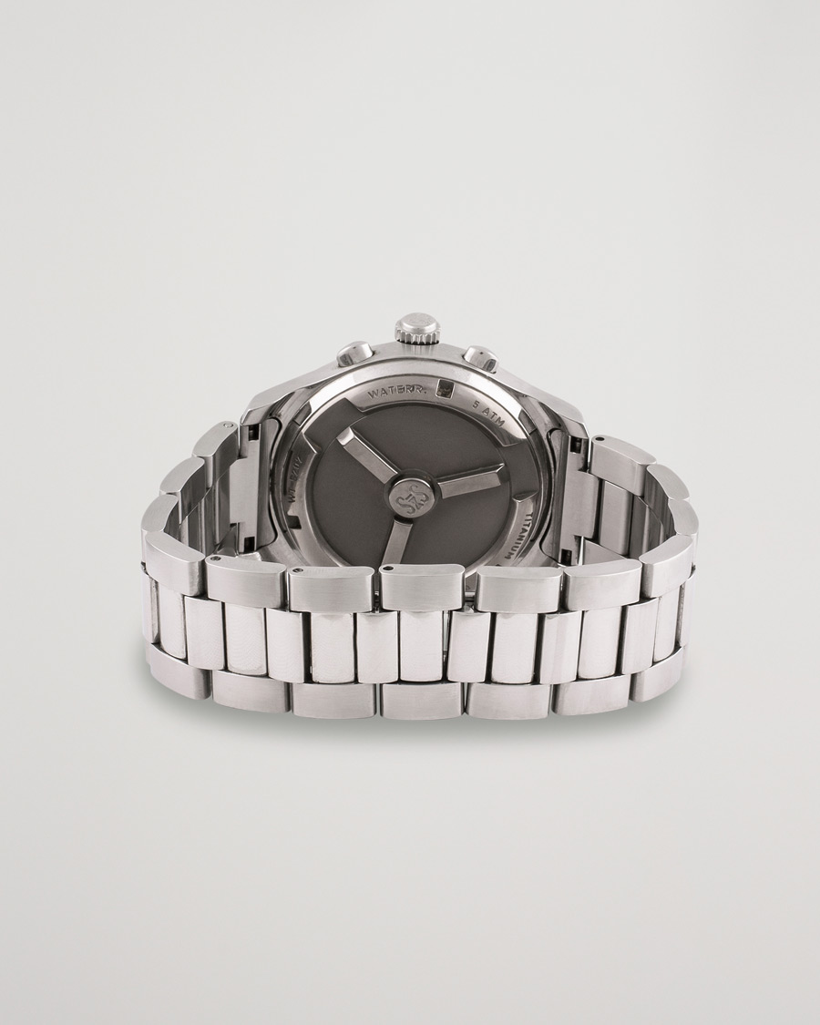 Mies | Sjöö Sandström Pre-Owned Chronolink Worldtimer WT 6202 Steel White | Sjöö Sandström Pre-Owned | Chronolink Worldtimer WT 6202 Steel White