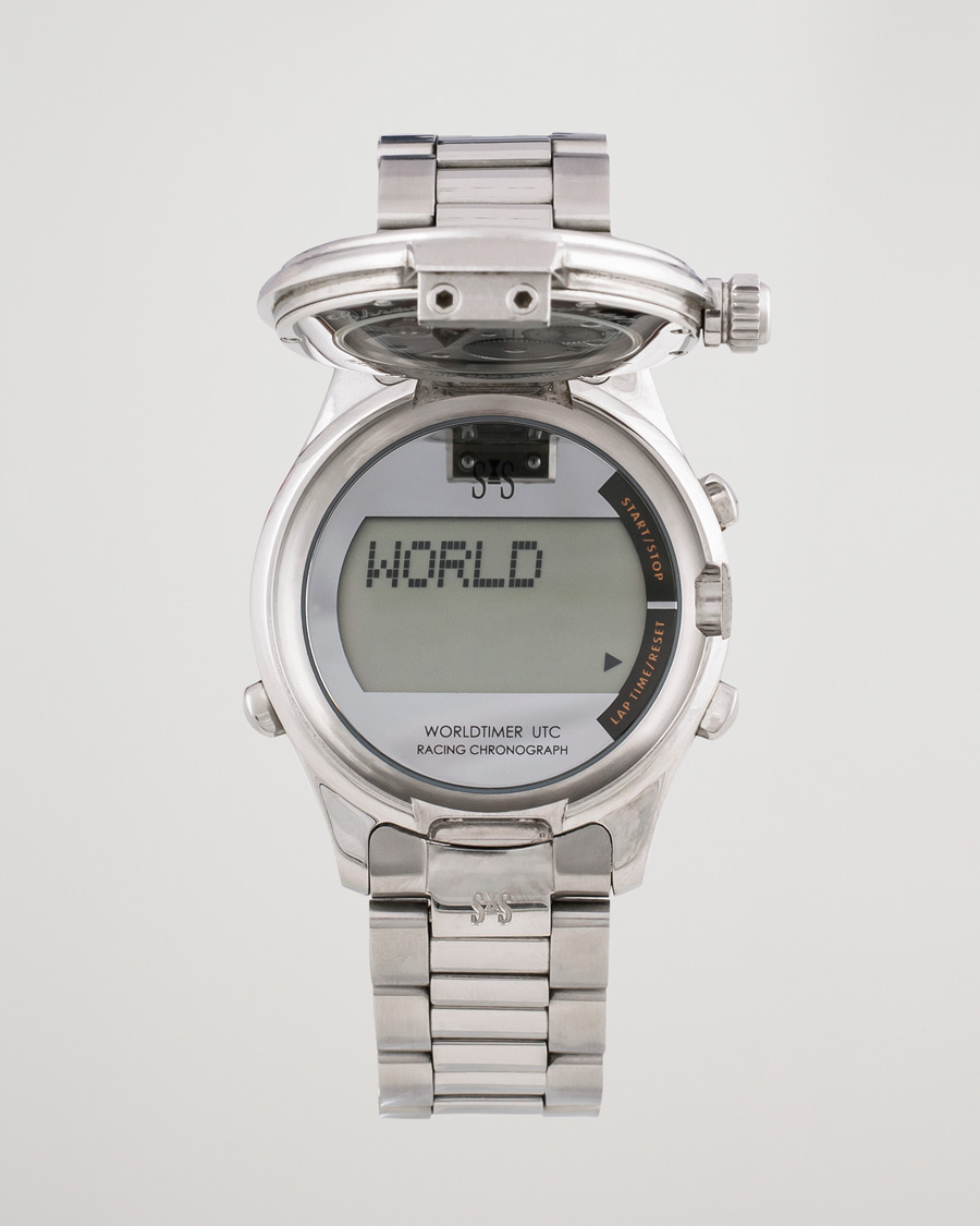 Mies | Sjöö Sandström Pre-Owned Chronolink Worldtimer WT 6202 Steel White | Sjöö Sandström Pre-Owned | Chronolink Worldtimer WT 6202 Steel White