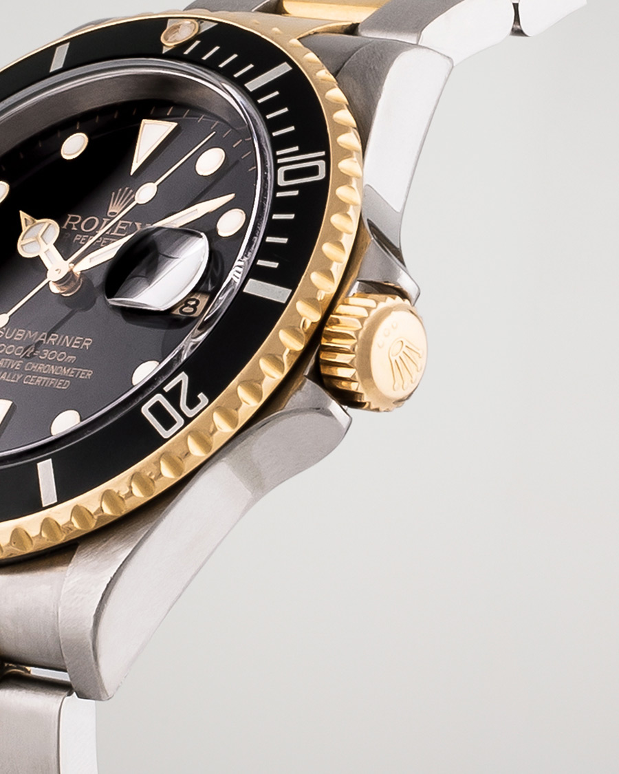 Mies | Rolex Pre-Owned Submariner 16613 Oyster Perpetual Two Tone Black Steel Black | Rolex Pre-Owned | Submariner 16613 Oyster Perpetual Two Tone Black Steel Black