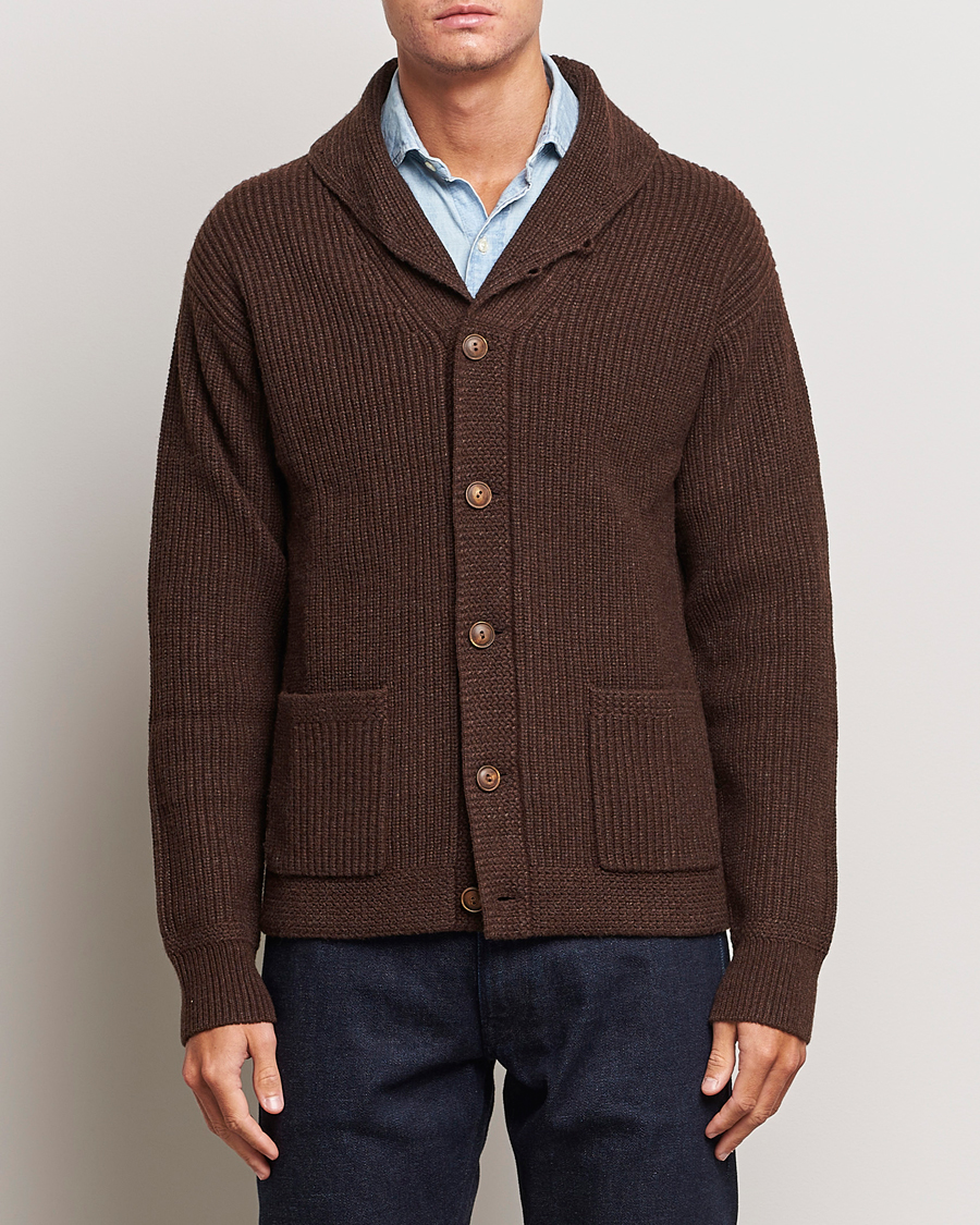 Mies | Puserot | Polo Ralph Lauren | Wool Knitted Sweater Bear Brown Heather