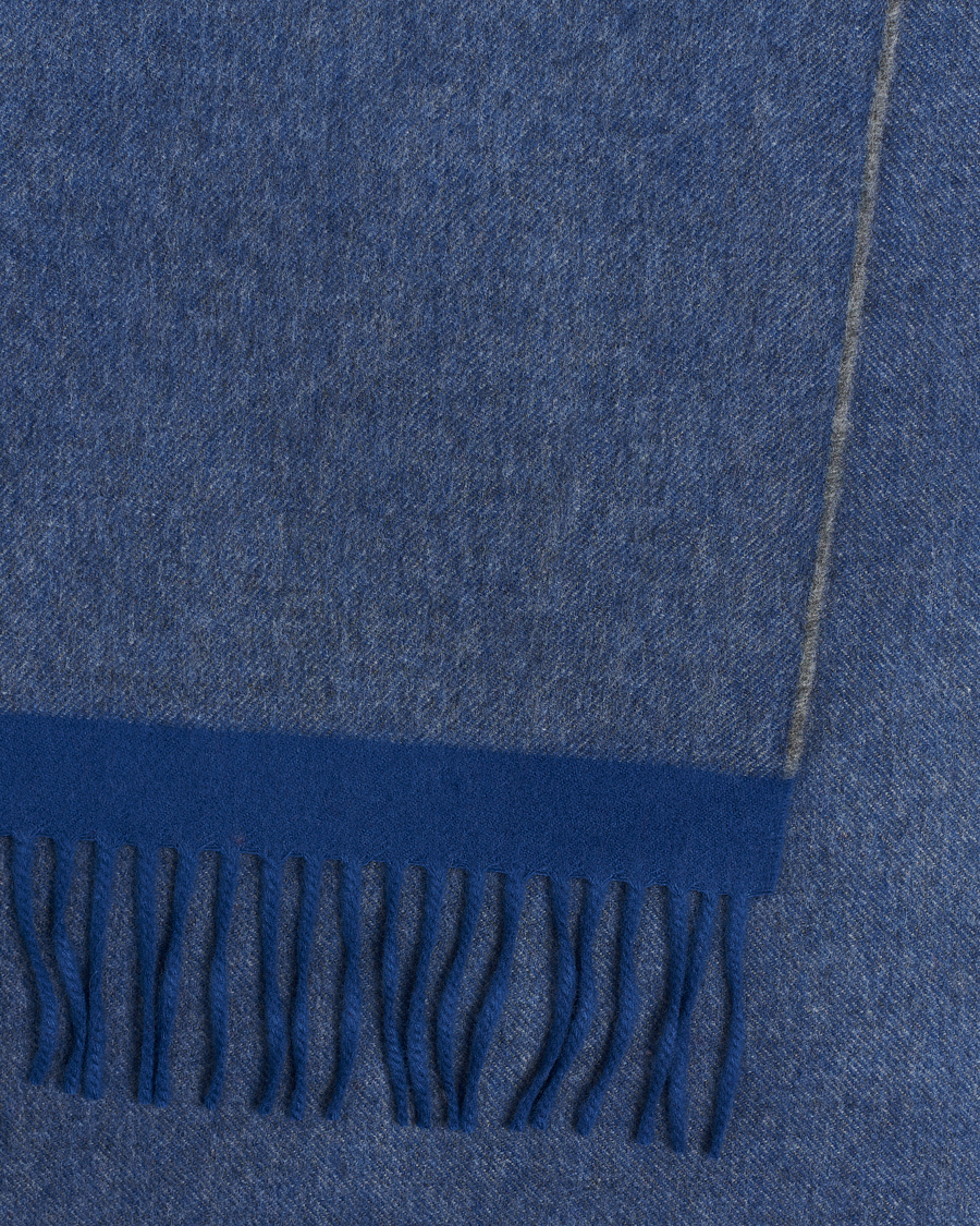 Mies | Begg & Co Solid Board Wool/Cashmere Scarf Blue Grey | Begg & Co | Solid Board Wool/Cashmere Scarf Blue Grey