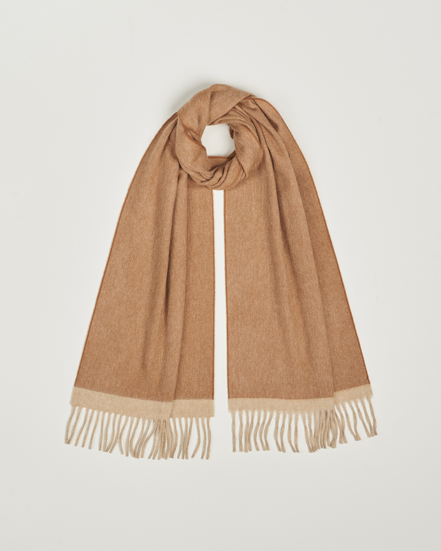 Mies | Begg & Co Solid Board Wool/Cashmere Scarf Warm Natural | Begg & Co | Solid Board Wool/Cashmere Scarf Warm Natural