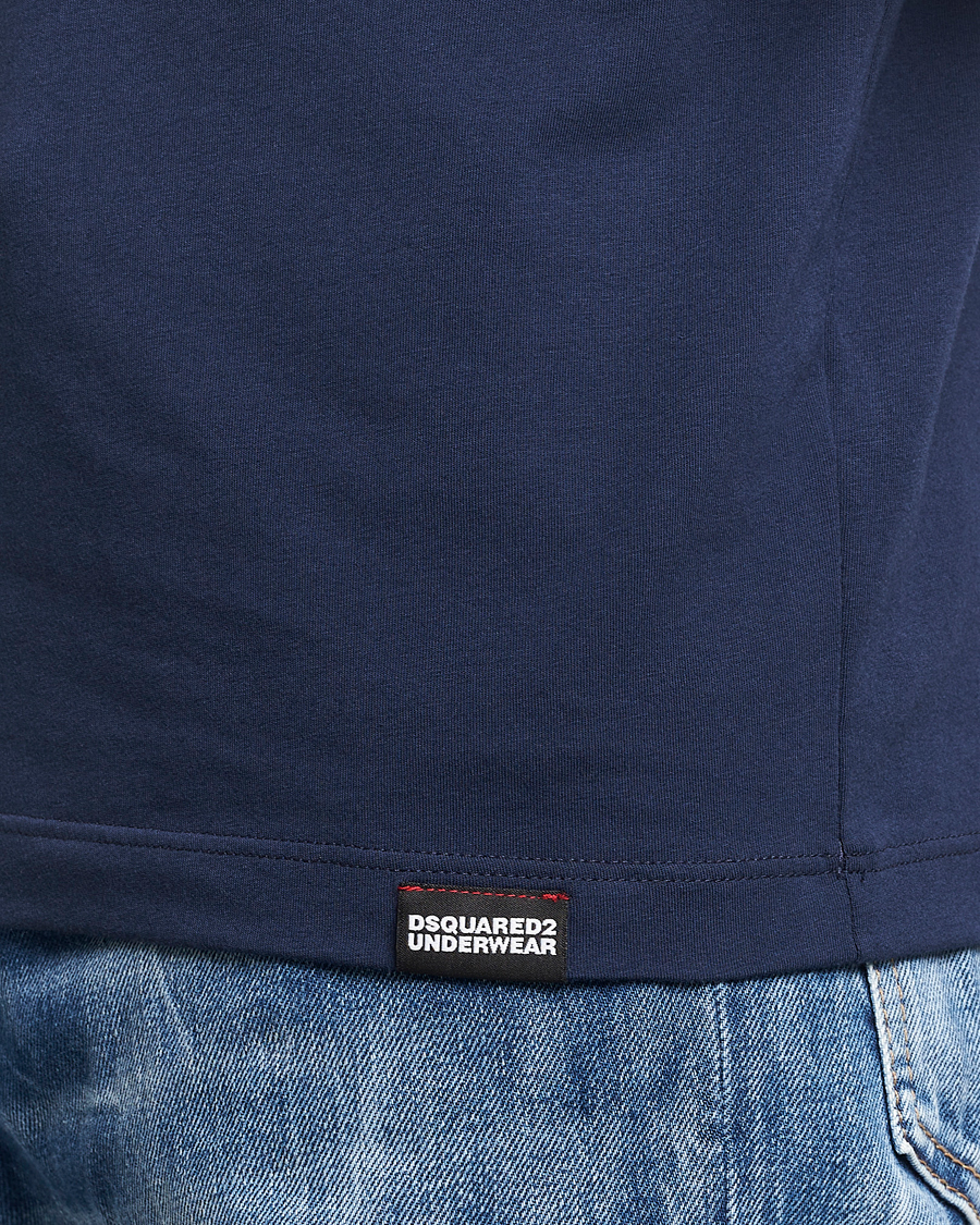 Mies | T-paidat | Dsquared2 | Taped Logo Crew Neck T-Shirt Navy/White
