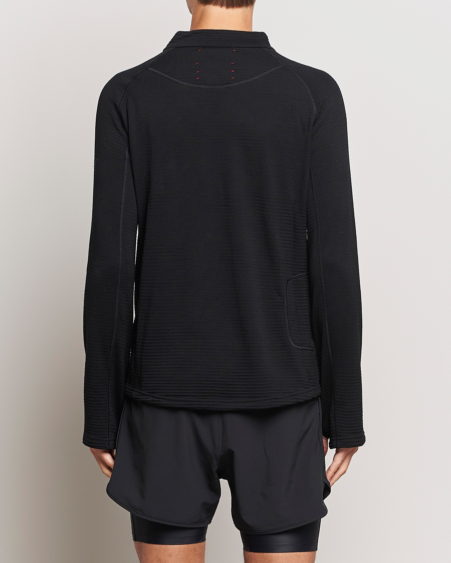 Mies | Puserot | District Vision | Half-Zip Merino Grid Fleece Black
