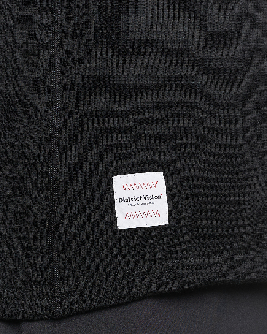 Mies | Puserot | District Vision | Half-Zip Merino Grid Fleece Black
