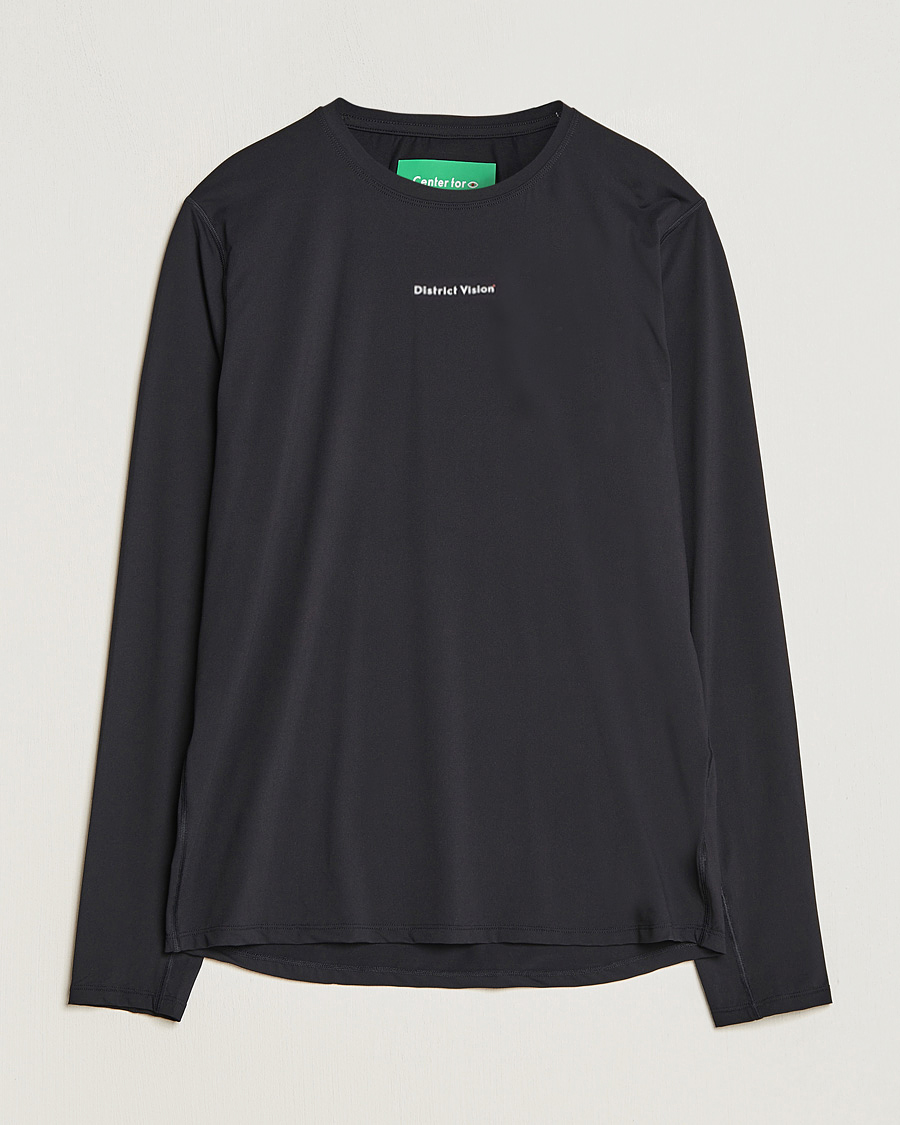 Mies | T-paidat | District Vision | Ultralight Aloe Long Sleeve Black