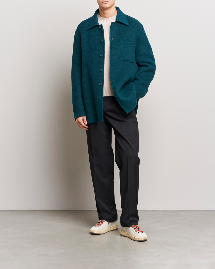 Mies | Kauluspaidat | Lanvin | Wool/Mohair Overshirt Dragon