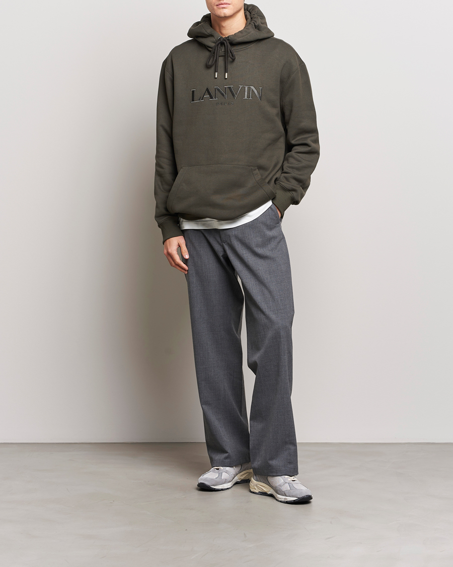 Mies | Puserot | Lanvin | Oversized Logo Hoodie Loden
