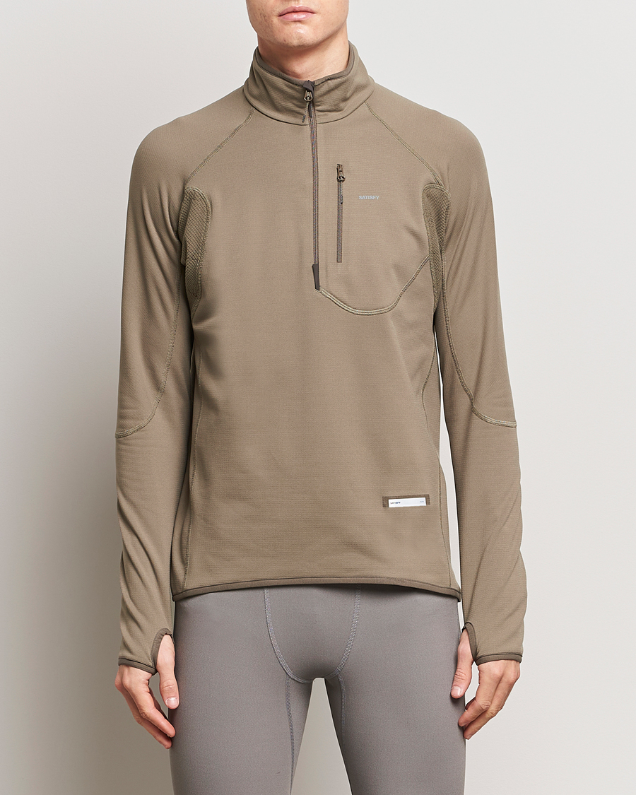 Mies | Puserot | Satisfy | GhostFleece Half Zip Smoky Quartz