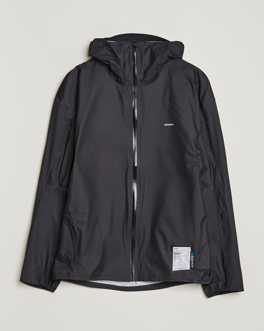 Mies | Takit | Satisfy | Pertex 3L Fly Rain Jacket Black